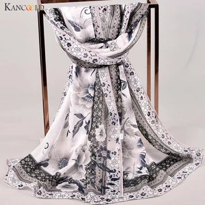 Женский шарф с принтом KANCOOLD, Мягкий Шифоновый Шарф-накидка, шарфы высокого качества, повседневный шарф для женщин, 2018Nov5