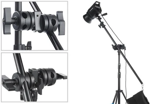 Двойная Рукоятка Gobo Head 033D 5/8 ''розетка для освещения флаг корпорации&quot umbrella