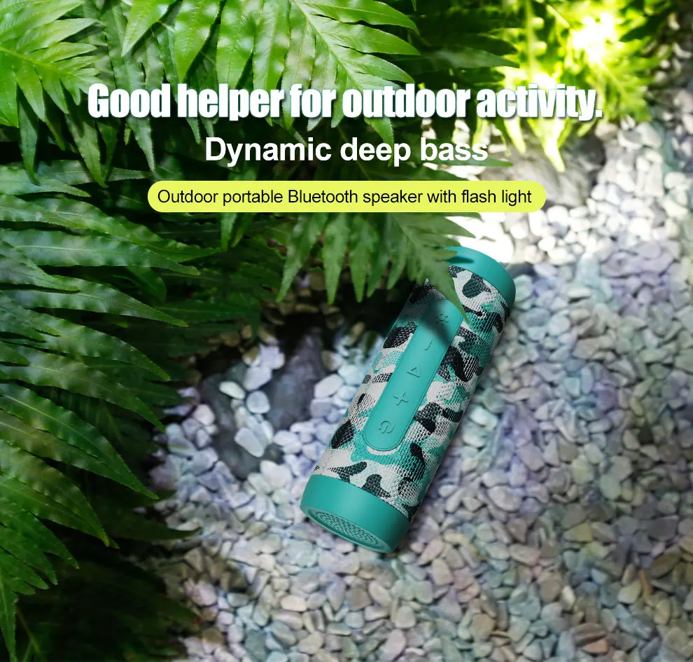 Водонепроницаемая портативная Bluetooth колонка FM радио глубокие басы Беспроводная +