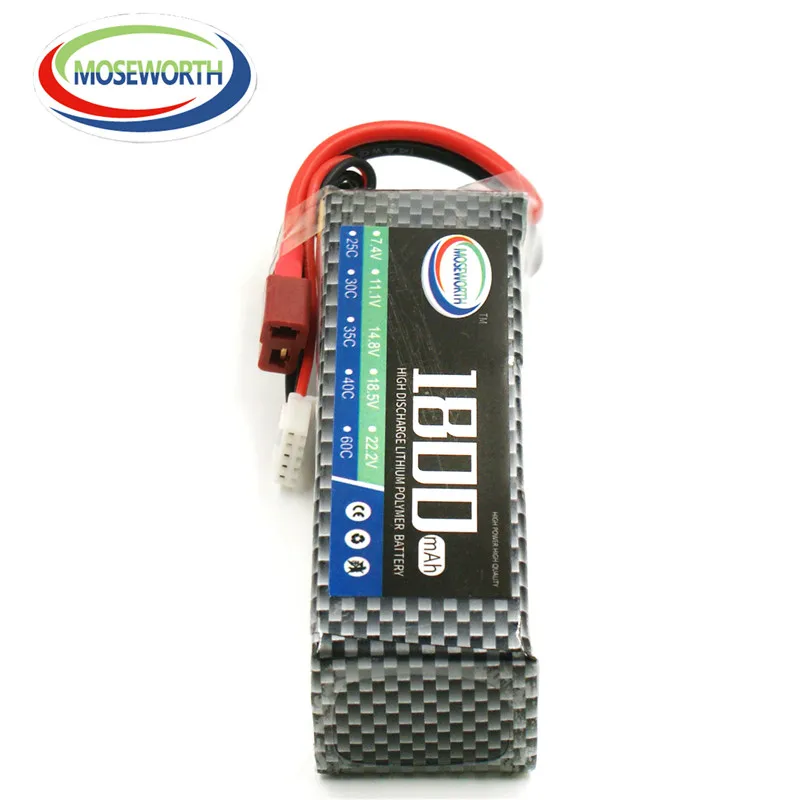 MOSEWORTH RC LiPo Батарея 4S 14 8 V 1800 мА/ч 25C аэрокамера для дистанционно управляемого