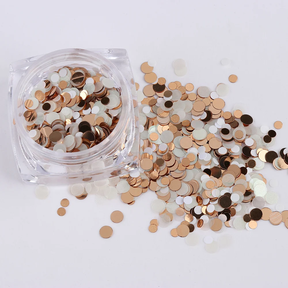 1 коробка смешанные размеры круглой формы блестки для нейл Арта (искусство