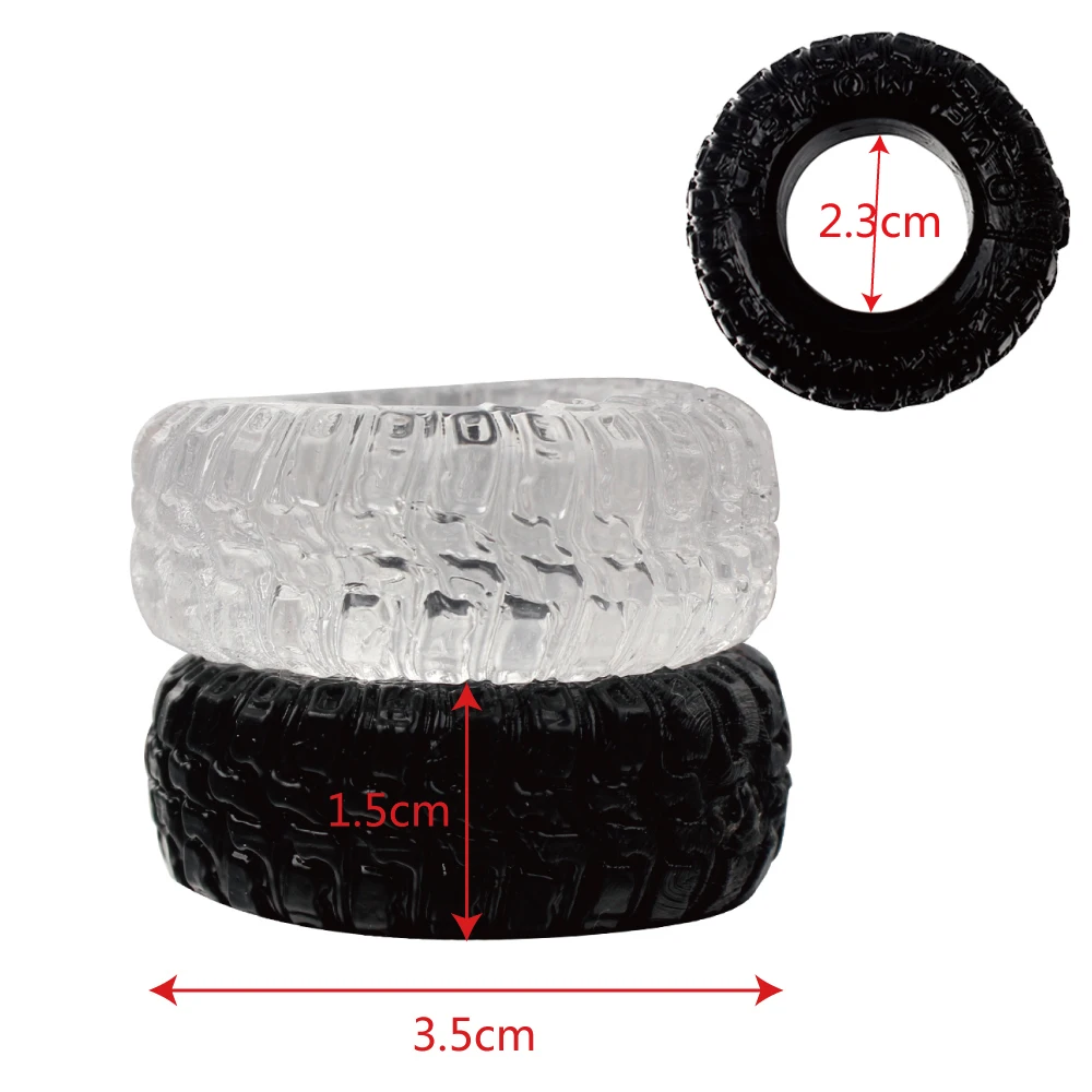 2pcs Black White Tire Penis Ring Sex Toys for Men Glans Strapon Cockring Delay Ejaculation Erotic Adult Product Silicone Machine | Красота и