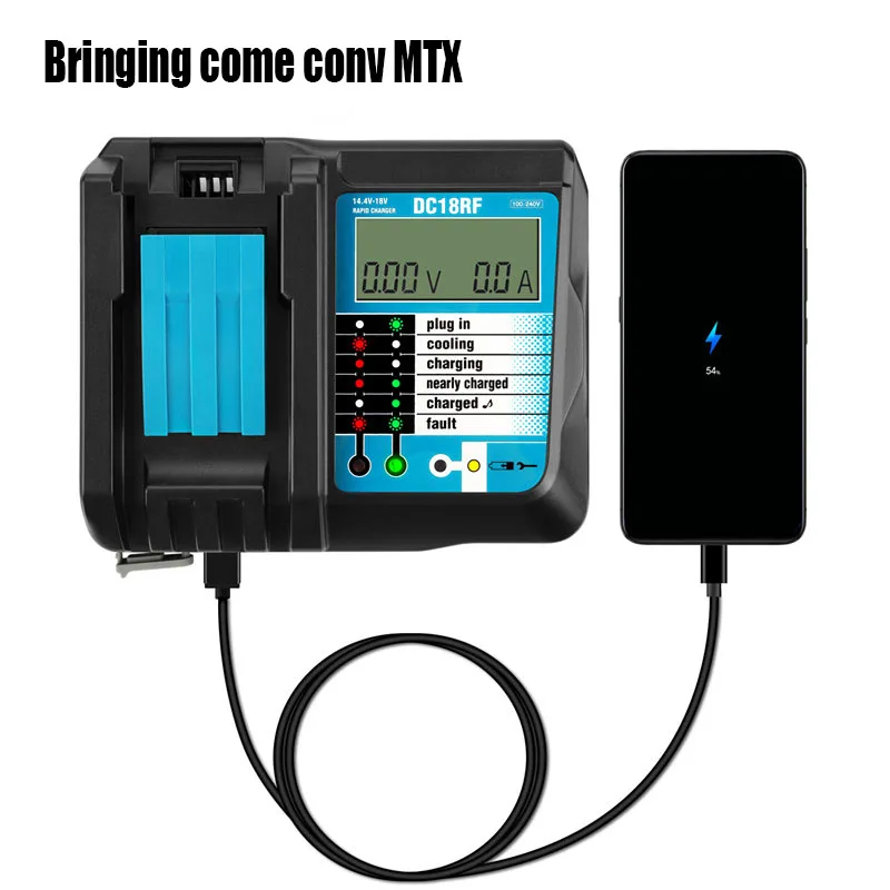 

Newest With USB port Tool Battery Charger Rapid Charging 3.5A cuttent For Makita Battery 14.4V 18V with LCD display and Cooling