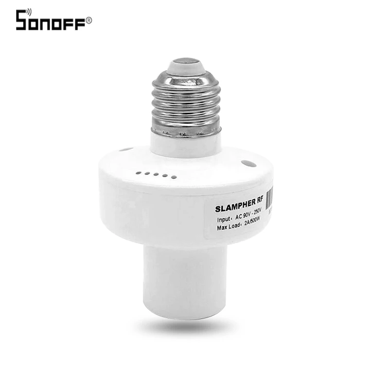 Sonoff E27, Wi-Fi светильник, лампочка, держатель, 433 МГц, RF, беспроводной светильник, держатель для умного дома, для улучшения IOS, Android, пульт дистанционного управления