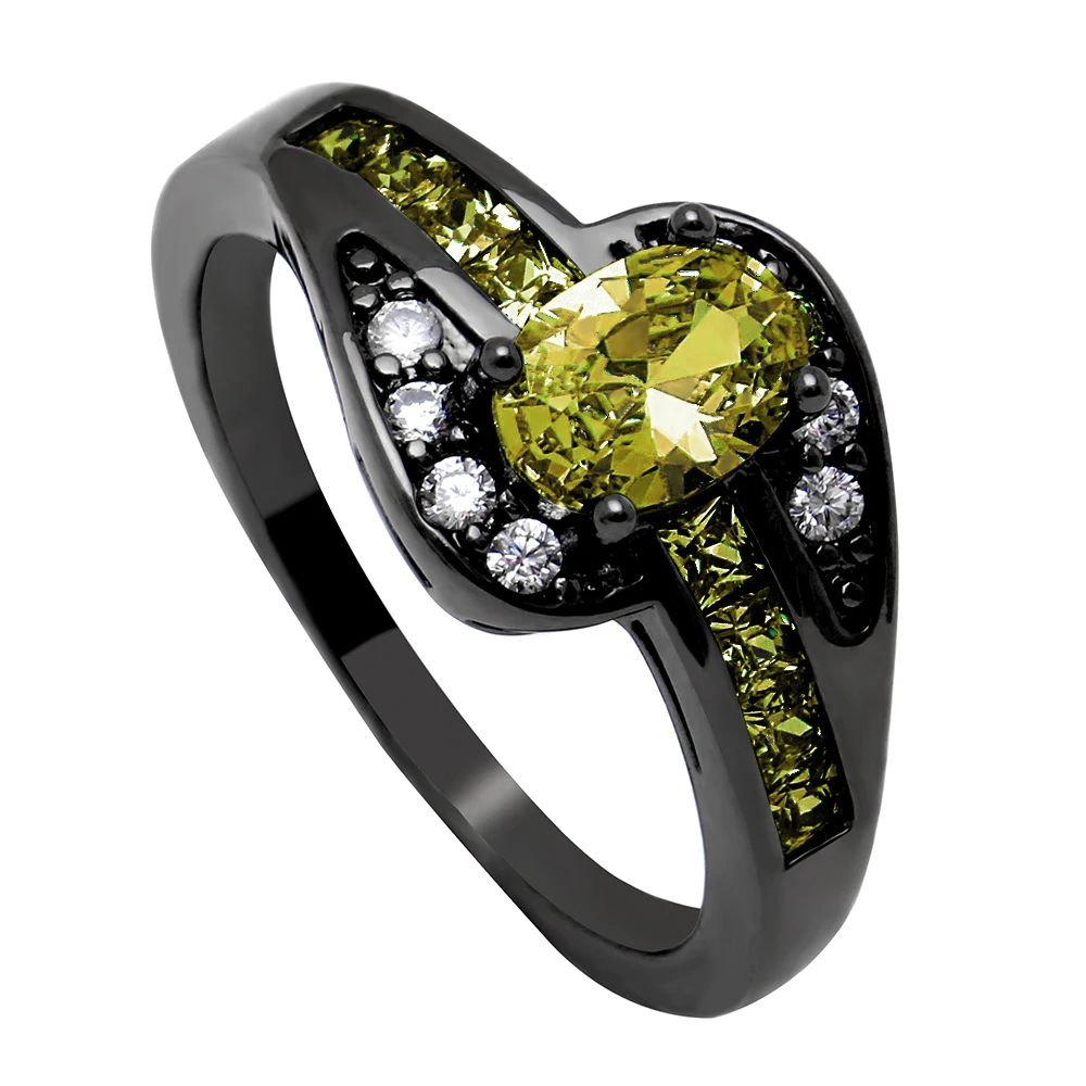 Женское Винтажное кольцо с черным покрытием фианитом|cz rings|fashion rings for womenrings women |