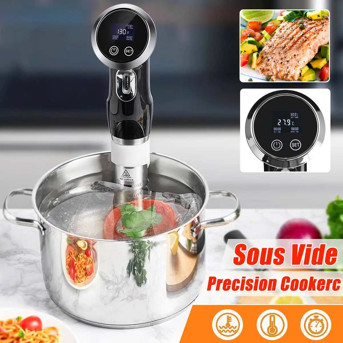 Bolomix вакуумная медленная Sous Vide плита 1500 Вт Мощный 15л погружной циркулятор Машина