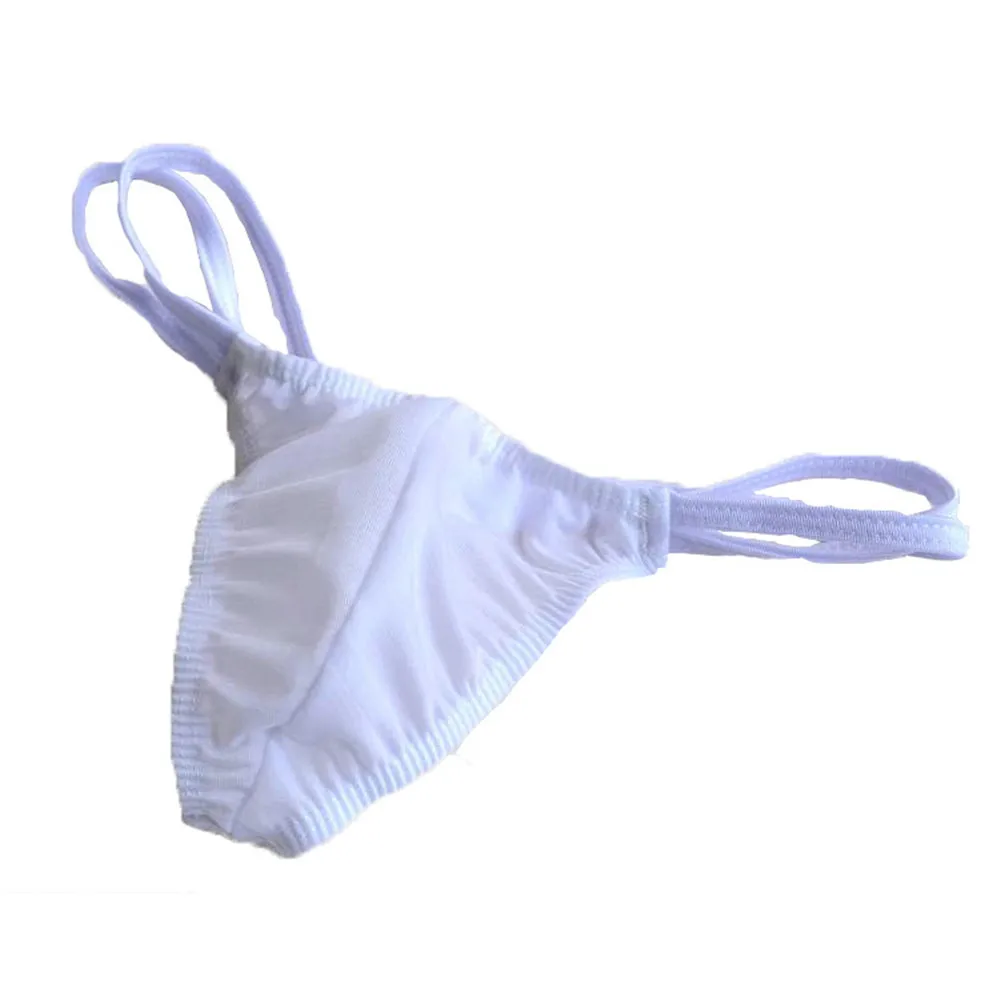 Мужские стринги нейлон сексуальное нижнее белье двойное бикини с поясом трусы