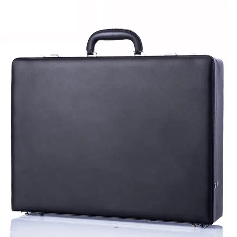 Мужской деловой Кожаный Чемодан кодовый портфель для ноутбука