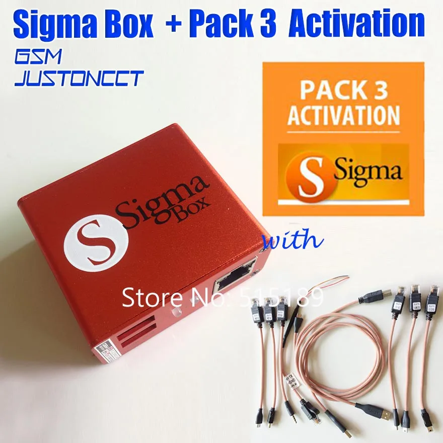 Gsmjustoncct sigma коробка с пакетом 3 активации + 9 кабелей для huawei sony Xperia Бесплатная
