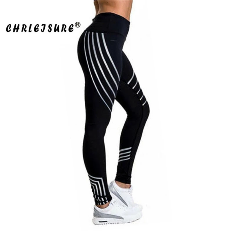 Черный CHRLEISURE леггинсы женские Европа и Соединенные Штаты сшитые дышащие тонкие штаны обычные бедра полиэстер женские леггинсы - Цвет: Черный