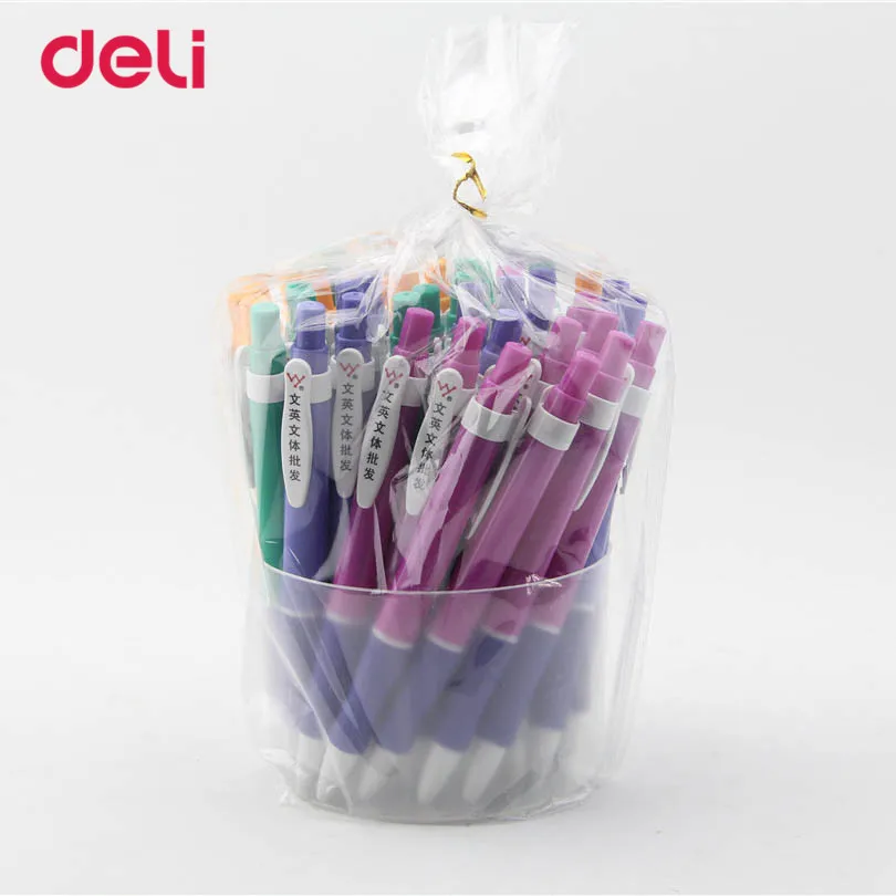 

Deli Ballpoint Pens 40 pcs 0.7mm Press Lovely Snow Creative School Supplies Stationery Gel Pen Cheap Conventional Whole ballpen