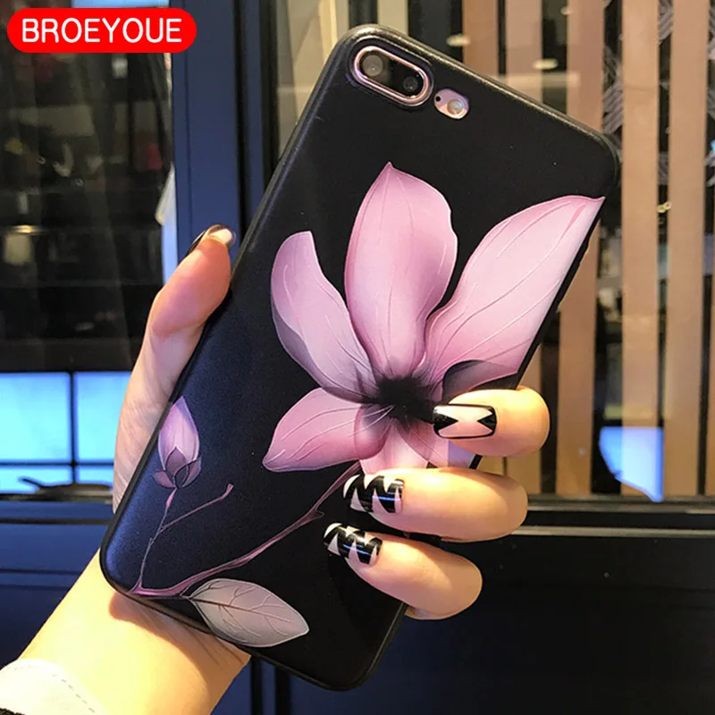 BROEYOUE чехол для Xiaomi Redmi 4A 4X 5A 5 Plus Note 4 Mi A1 5X рельефный силиконовый iPhone 6 6S 7 8 X |
