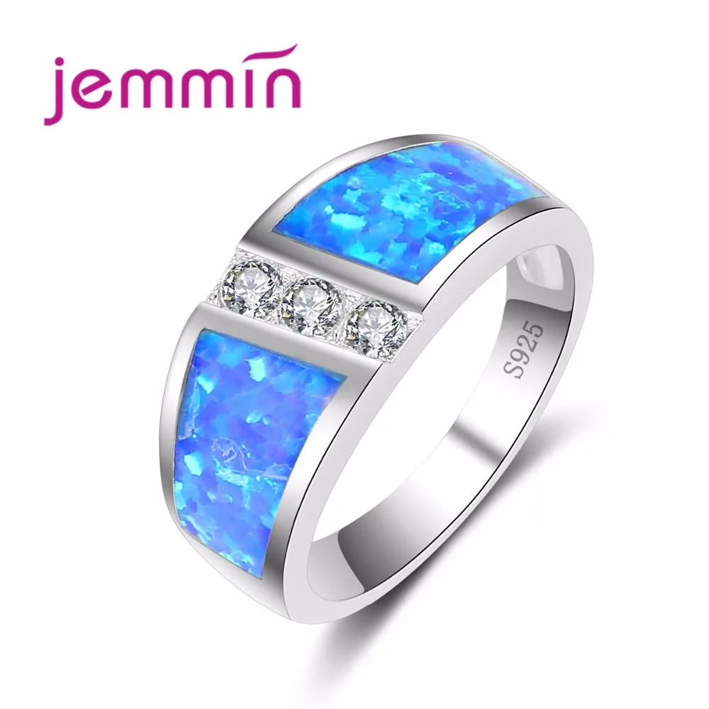Женское кольцо Спиннер из серебра 925 пробы с голубым опалом|jewelry rings|jewelry wedding