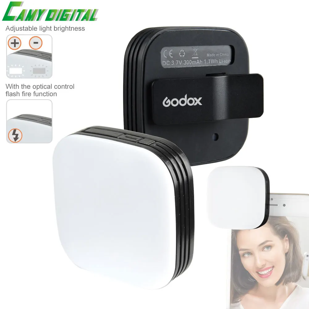 Godox LEDM32 Mini Light built-in lithium battery with USB Max. 1.4W Adjustable brightness For all kinds of the mobile phone | Электроника