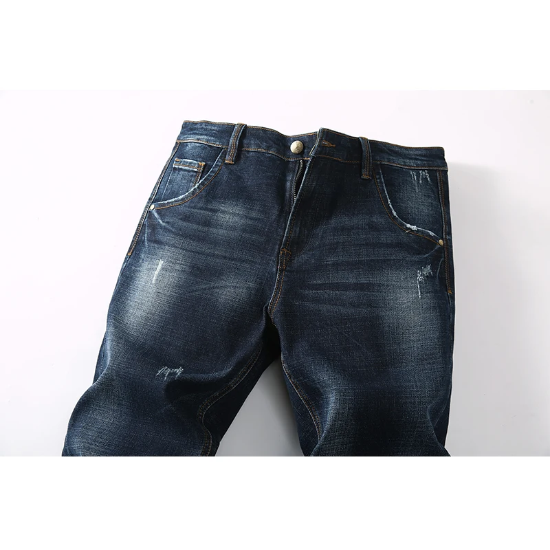AIRGRACIAS 2018 New Brand Men Jeans Pants Dark Color Wash Casual For Elasticity Cotton Four Season Denim Jean | Мужская одежда