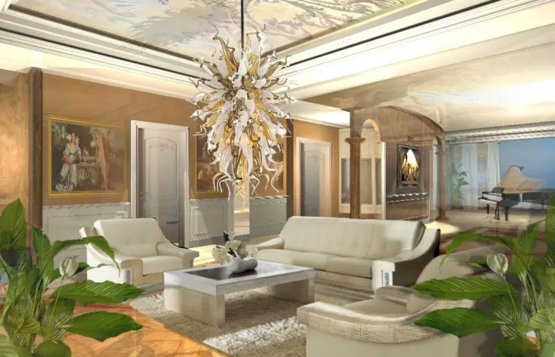 Элегантный красивый подвесной светильник Villa из ручной работы из стекла с кристаллами в креативном дизайне.