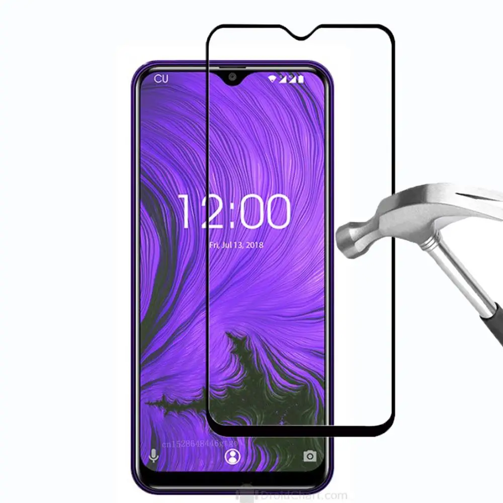 Закаленное стекло с полным покрытием для Oukitel C15 Pro + Защитная пленка HD 9H Защита