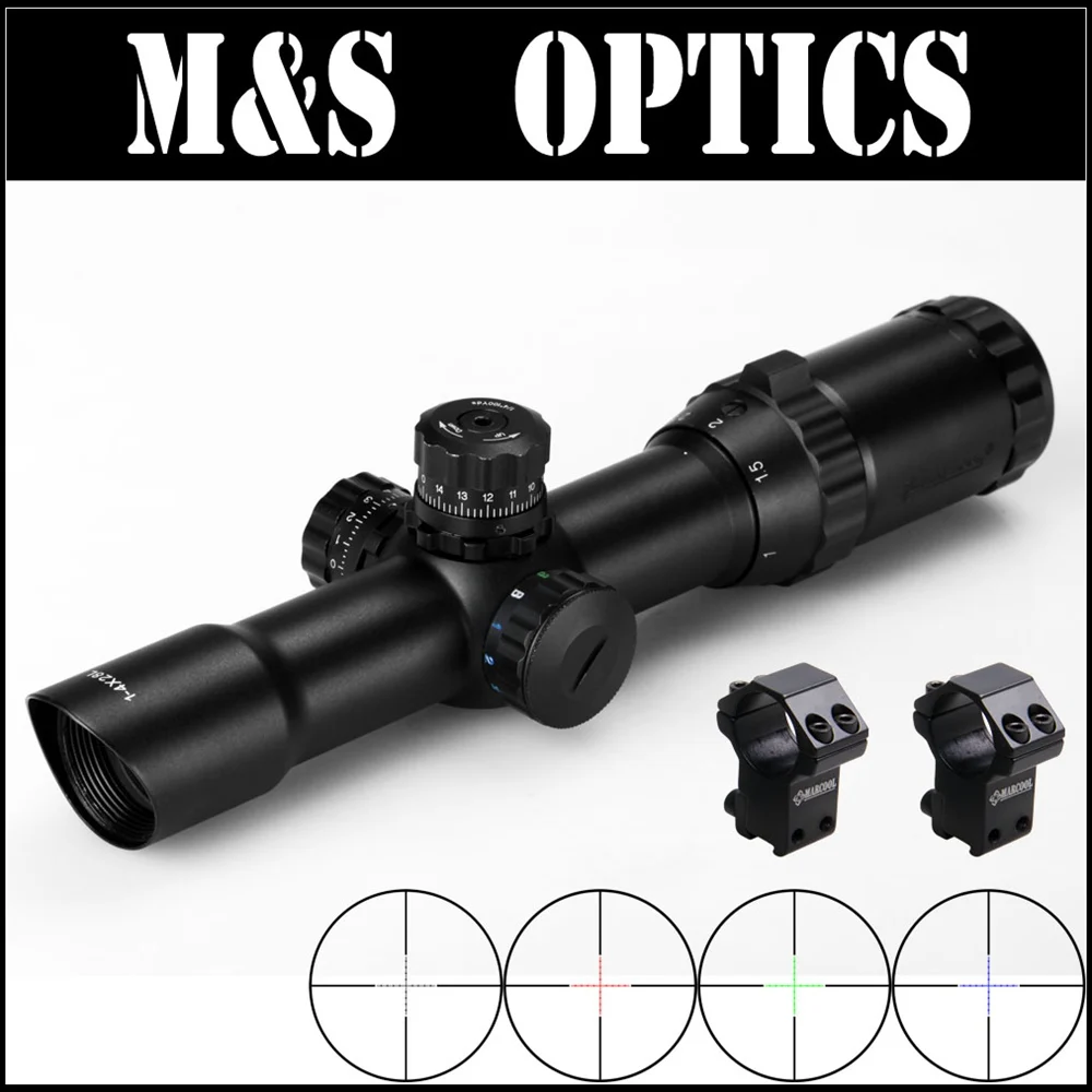 Marcool 1-4X28 RGB Mil-точка Air мягкие орудия тактический прицел Refle видеодатчик с