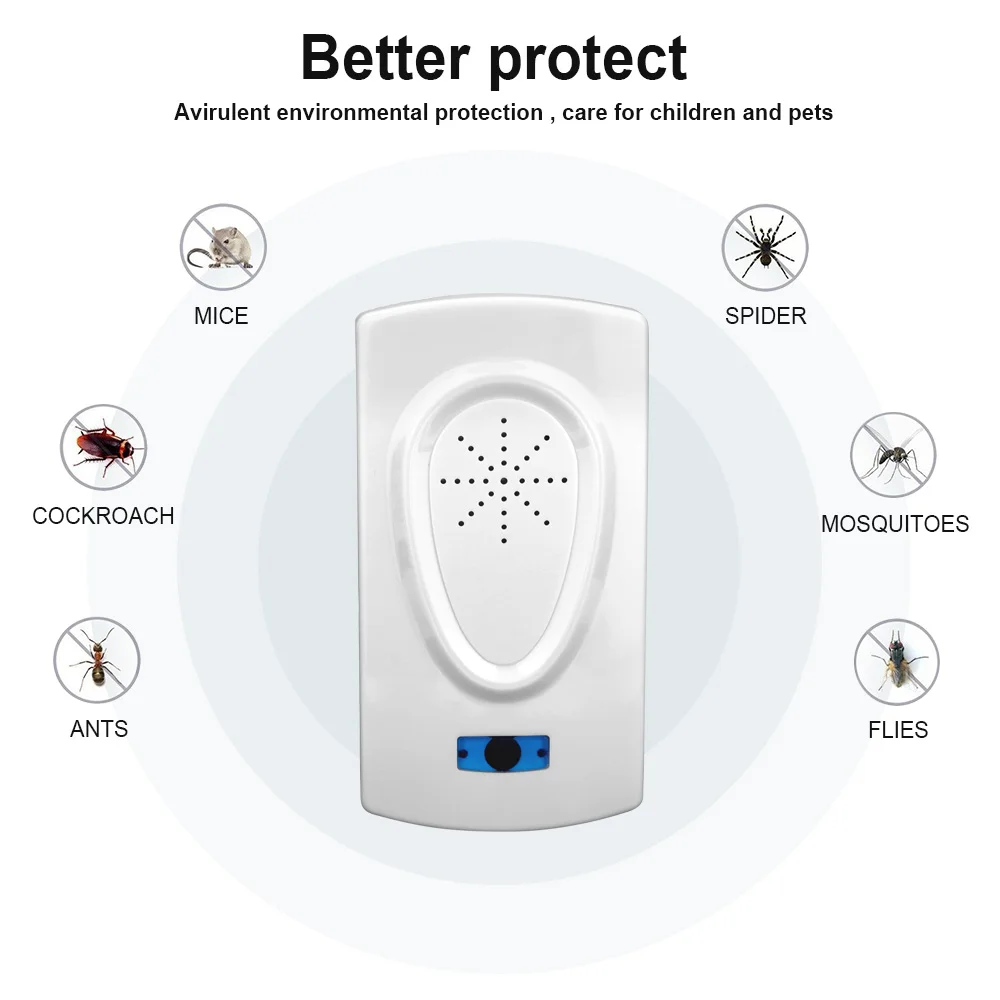 Электронный ультразвуковой отпугиватель мышей тараканов комаров насекомых