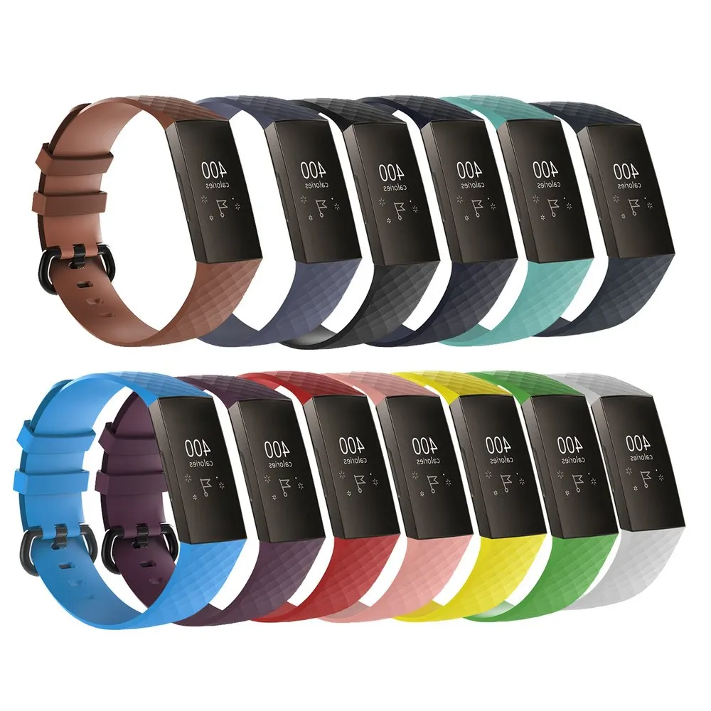 Силиконовый браслет на запястье для Fitbit заряд 3 Фитнес фитнес-трекер часы ремешок