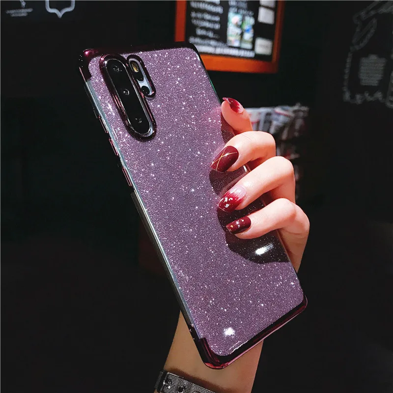 Purple Роскошный блестящий чехол для телефона huawei honor 7A 7X8 8X 8A Max 9 9i 10i 20i V10 10 Lite V 20 Pro Play силиконовый чехол - Цвет: Purple