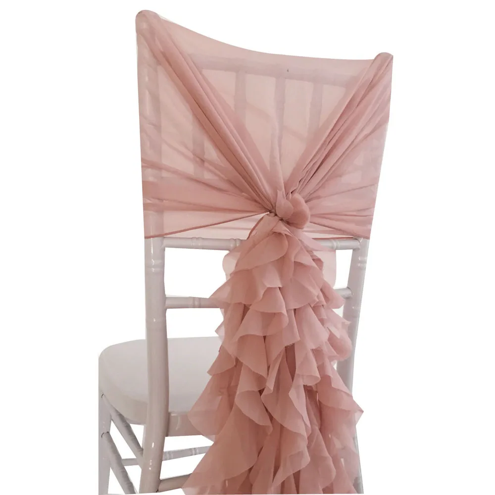 Livia Event Tex Румяна Розовый шифон крышка капюшон с ивы кудрявые пояса для свадебной