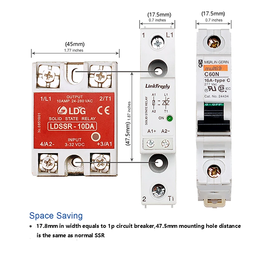TRA23D40 Mini AC SSR твердотельный релейный модуль и плата 3 в 5 12 В 24 32 постоянного тока