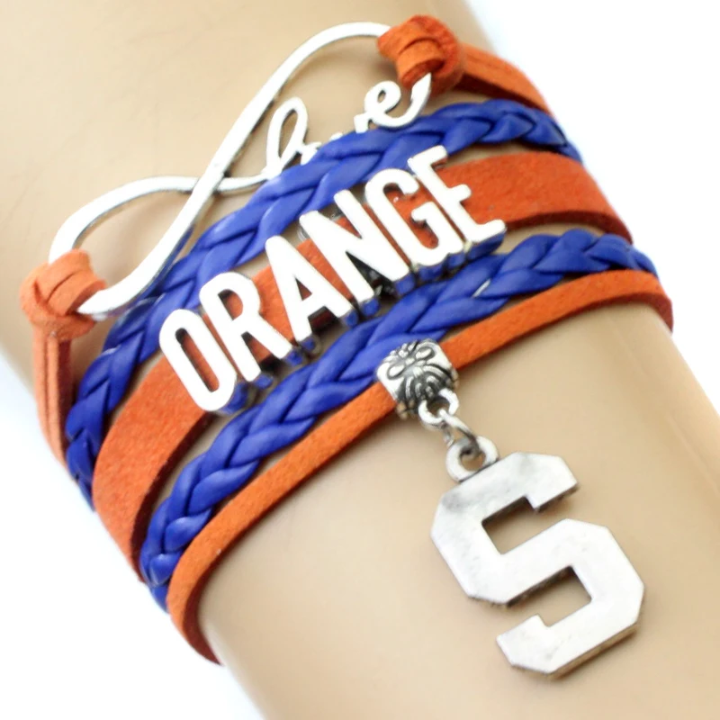 1 шт. Orange Инфинити Лав Развеселить Мегафон Очарование Браслет Обруча Болельщиков