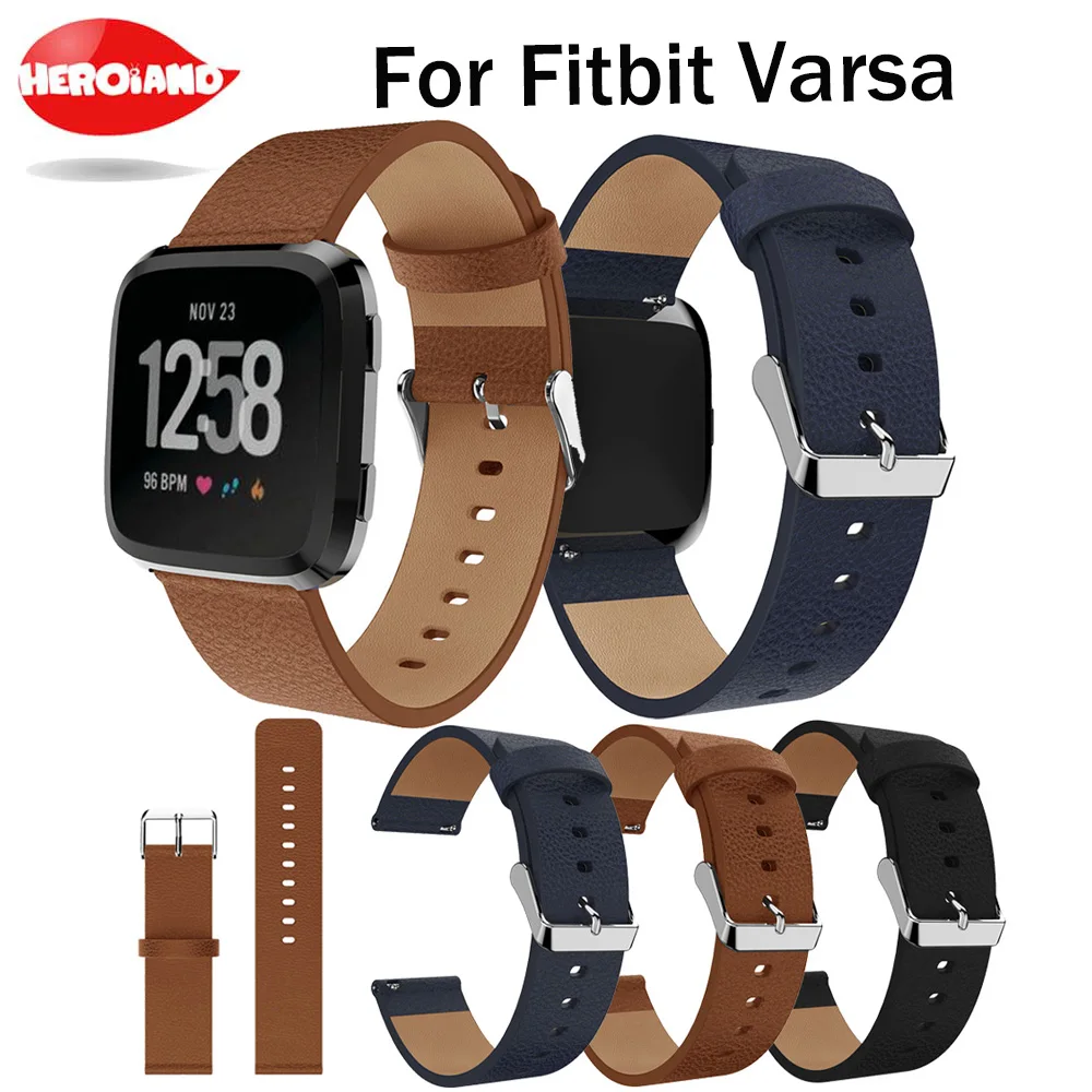 Сменный ремешок для часов кожаный наручных Браслет fitbit versa Смарт часы браслет 2018
