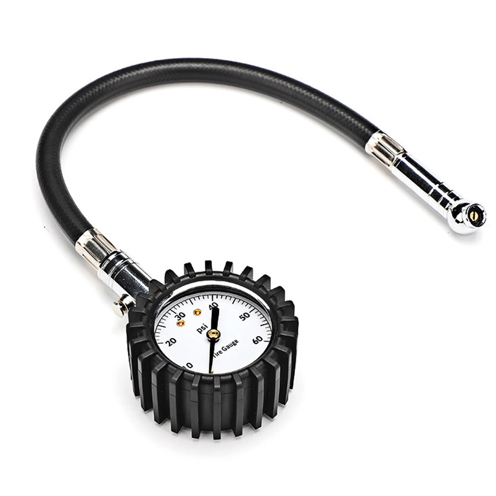 60/100psi Car Motorbike Pointer Alloy Anti Slip Tire Pressure Gauge Measure Portable Professional Easy Operate Rubber Case | Автомобили и