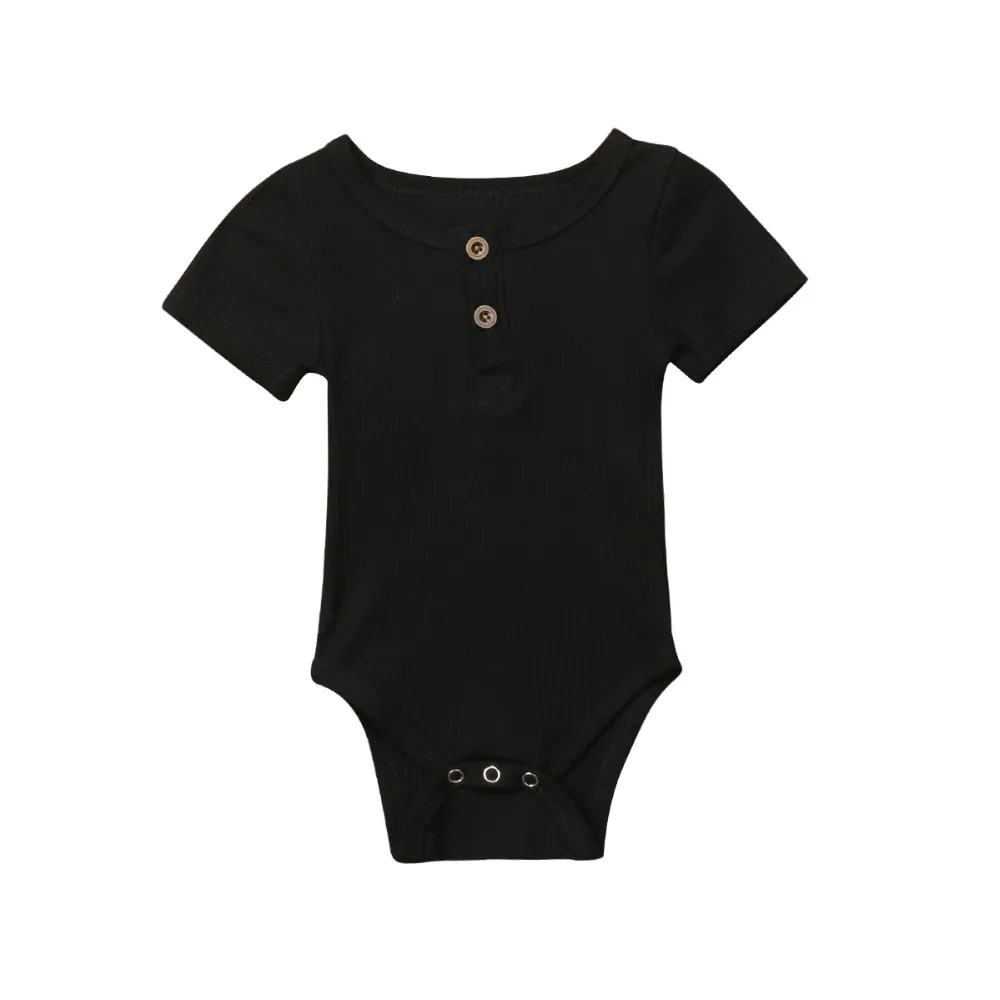 5Color ! Toddler Baby Girls Clothes Basic Pure Color Outfit Short Sleeve Cotton Romper Clothing 0-24 M | Детская одежда и обувь
