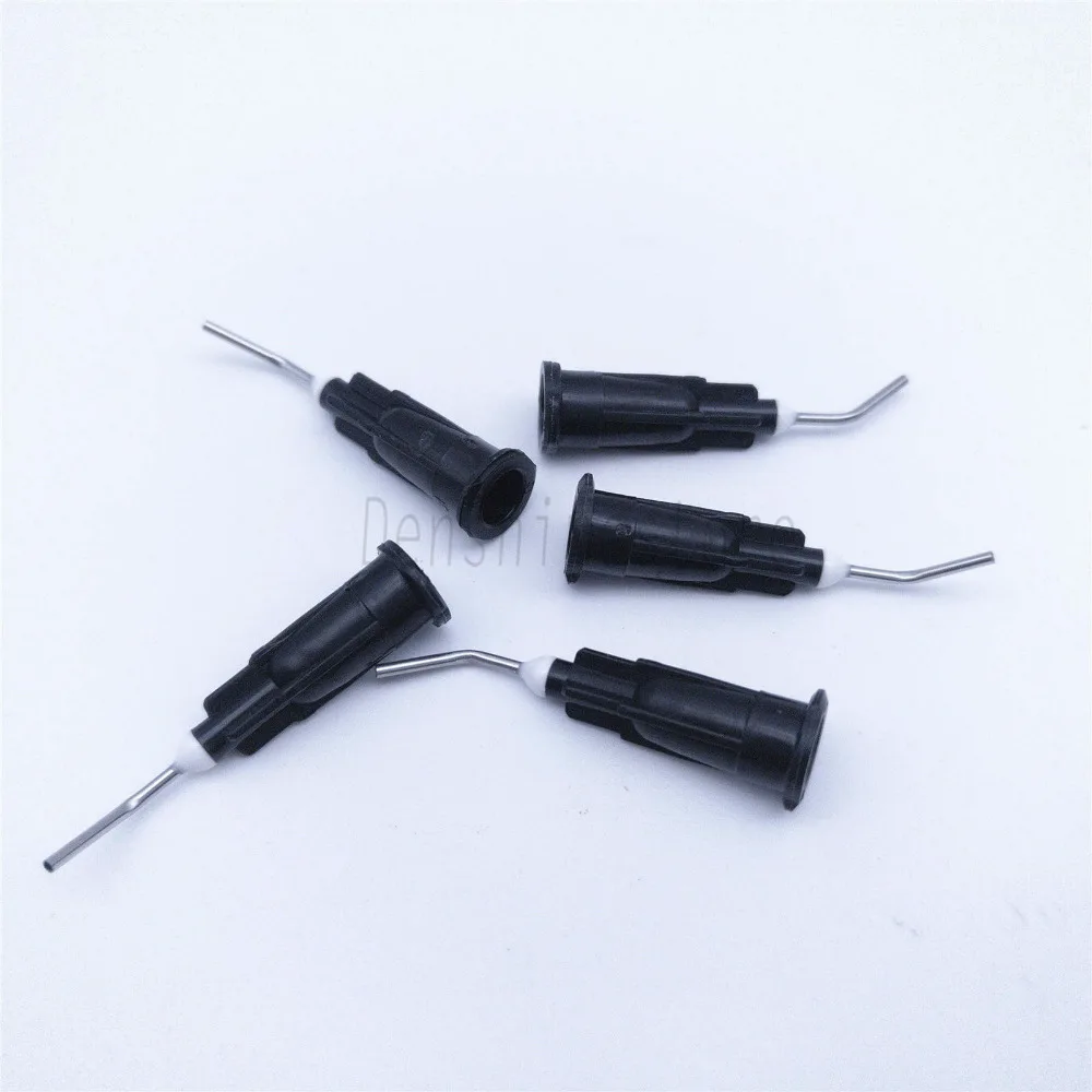 100 Pcs Dental Pre Bent Flow Needle Tips 20 Gauge SEALANT CEMENT Black | Красота и здоровье
