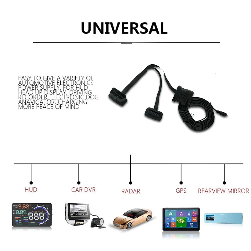 Удлинительный кабель OBD2 OBD II 1 2 16 контактный интерфейс Plug and Play универсальный для