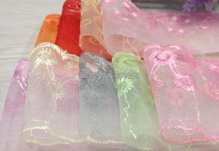 

145yard 8.5cm wide embroidered Lace trimming Flower lace wedding craft many colors