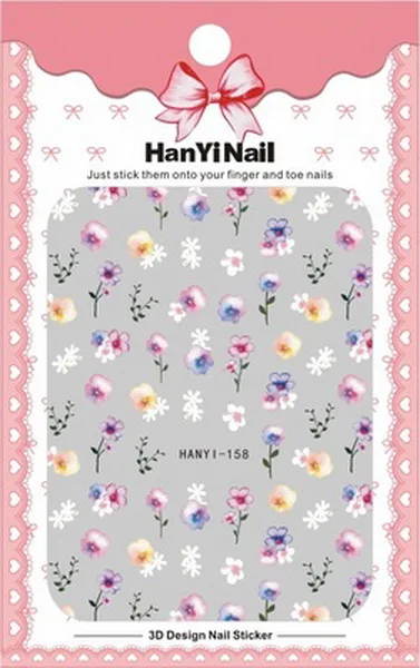 Style-3 Ультра тонкий Nail Стикеры небольшие свежие цветы Daisy ногтей аппликация на клей прямой Стикеры s Переводные картинки перевода маникюр Советы - Цвет: Style-3