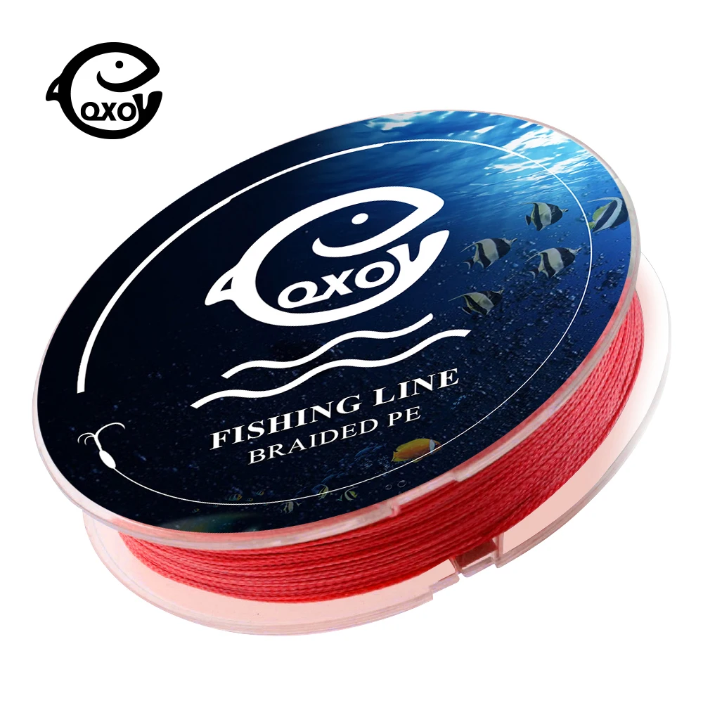 QXO 100m 4stand Braided Wire Material Fishing PE Line Tresse fish Multi filament Leashes Sea The Line For Fishing Tippet 6-100lb