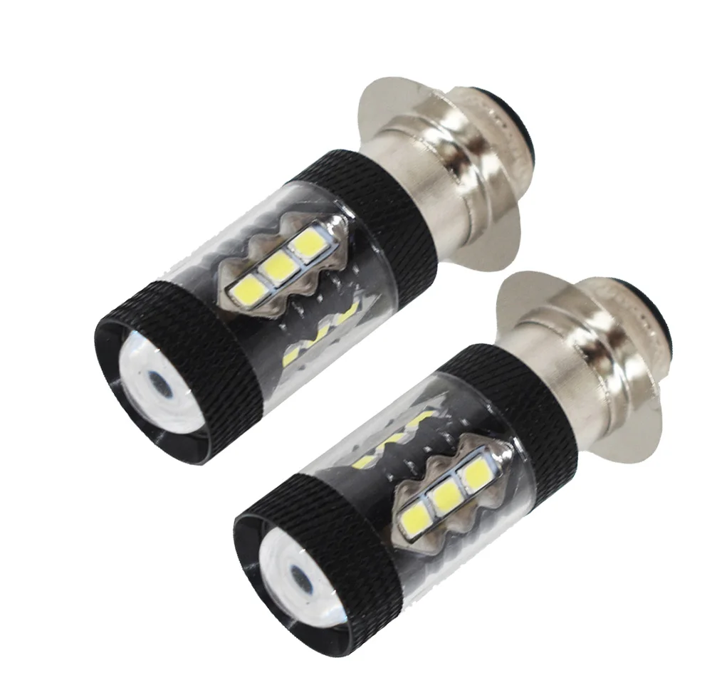 

2x H6 HID 80W LED Headlight Bulbs For Honda FourTrax Rincon 680 2004-2015 Lights