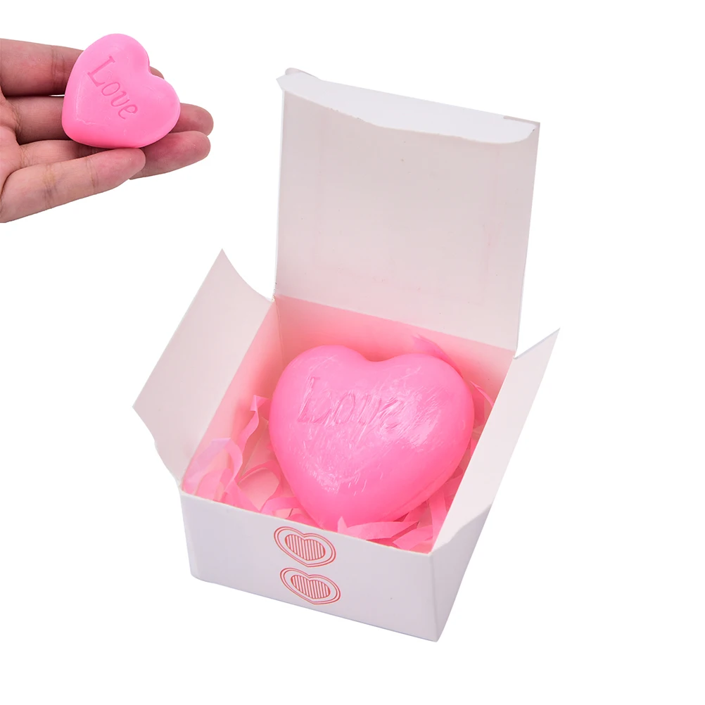 

1pcs/pack Handmade Love Heart-shaped Design Bath Soap Wedding Party Love Gift Valentine Gift Soap