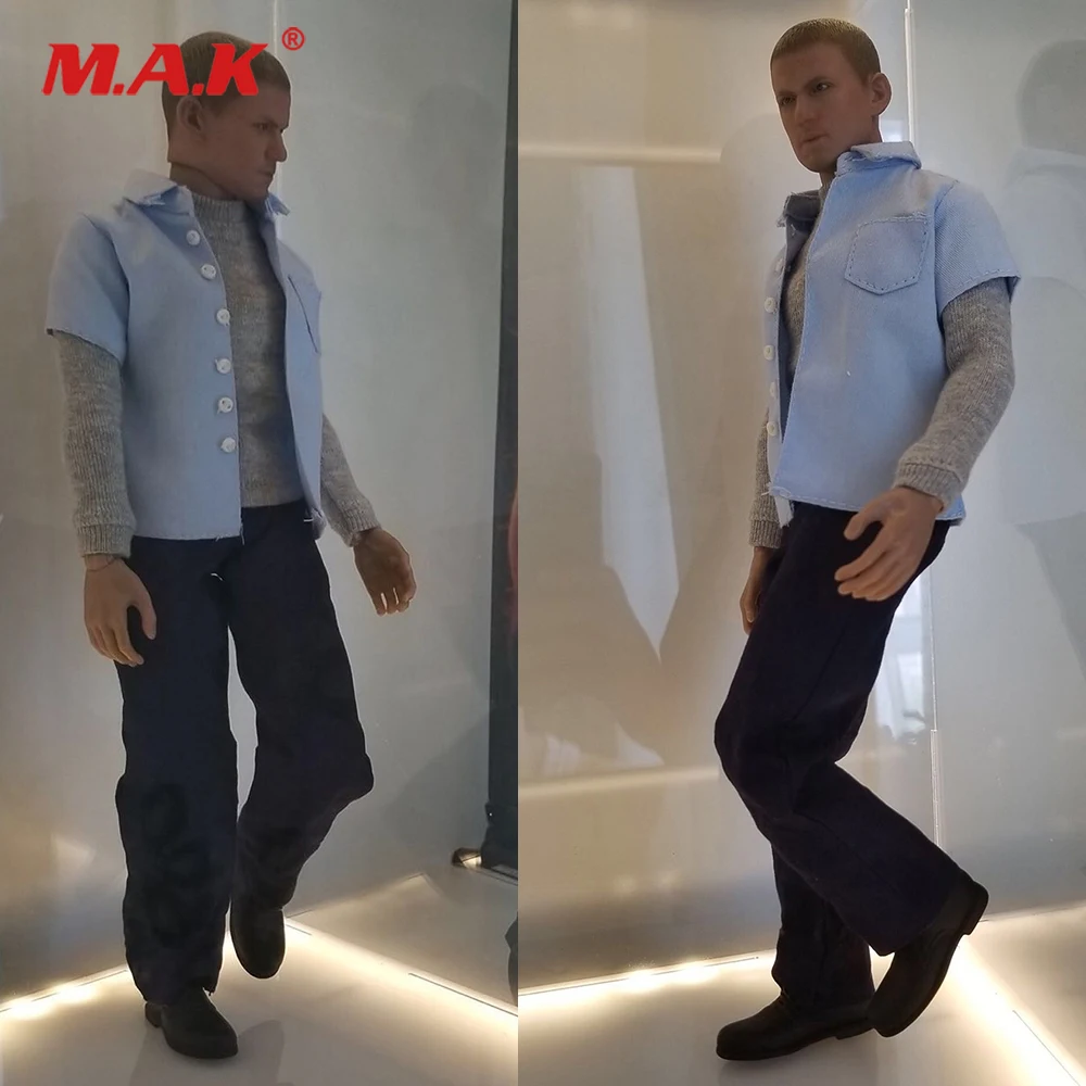 

1/6 Male Figure Clothes Accessory Jailbreak Male Protagonist Clothing Prisoners Clothes Prison Uniform Set for 1:6 Man Figure