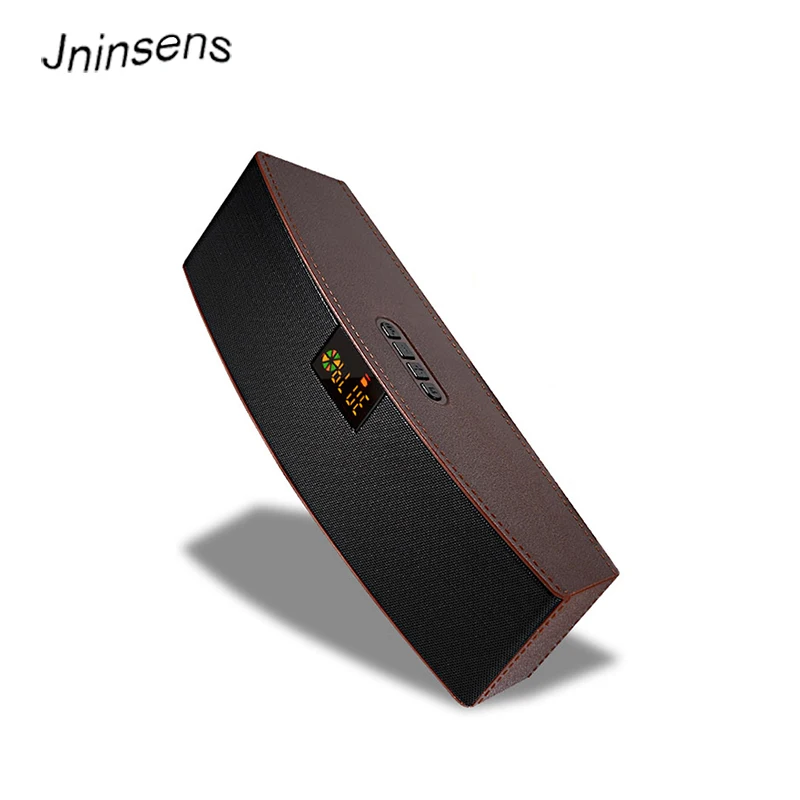 Новинка! 4 цвета Модный кожаный HIFI Bluetooth динамик беспроводной проводной FM/AUX/U