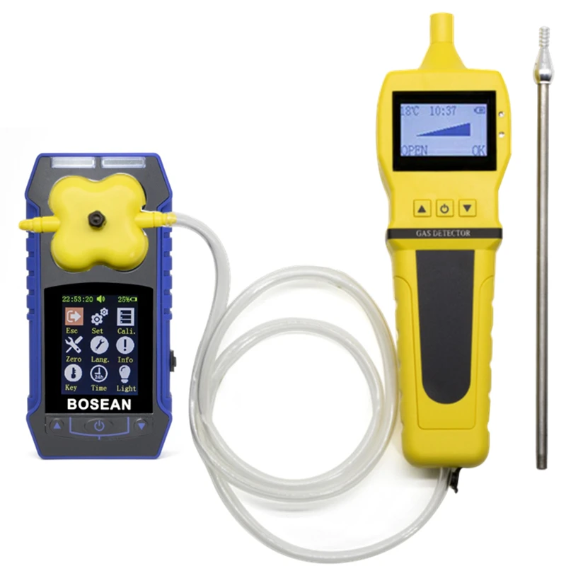 

Gas Sampler Pump Oxygen Carbon Monoxide Gas Analyzer Monitor ,Leak Detector with 4 in 1 O2 H2S CO Combustible