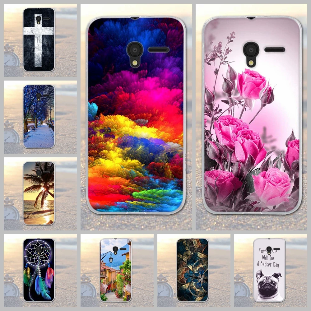 Ультрамягкий силиконовый чехол из ТПУ для ALCATEL One Touch pixi 3 4 5 дюймов 5017 5019 5019D с