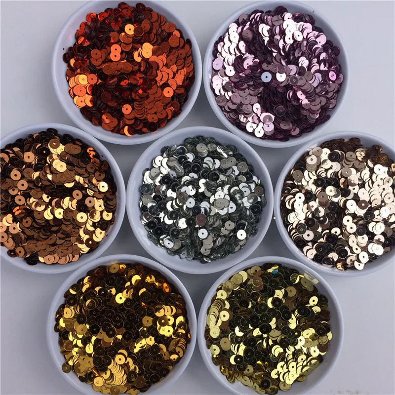

6mm 2500pcs Flat Round Loose Sequins for Crafts Paillette Sewing Garment Dress Bags Shoes DIY Decoration Sparkles Sequins