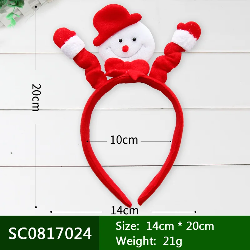 Поднимите руку снеговик/Рождество оголовье Санта Клаус шляпа для рождественской