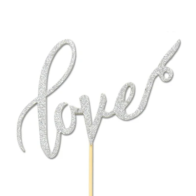 

30 шт., персонализированная подставка для свадебного торта с блестками, декорирование тортов капкейк