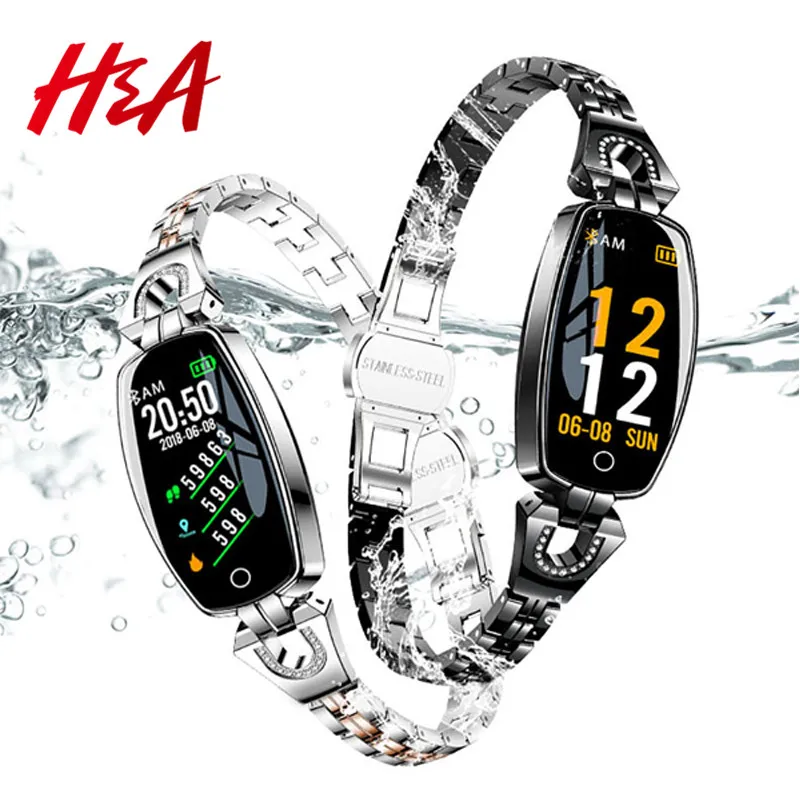 Фитнес-Браслет H& A H8, спортивные Смарт-часы, водонепроницаемые, мониторинг сердечного ритма, Bluetooth, для iOS, Android, умные часы, женский подарок
