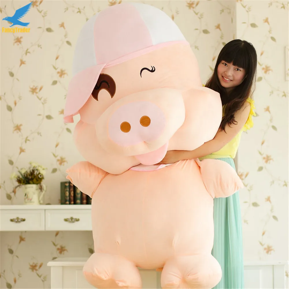 Fancytrade 59 ''  150 см Милая гигантская плюшевая свинка Mcdull игрушка подарок на день рождения 2 модели принимают дропшиппинг FT50003 (art.: 7818edf3c) - 7818edf3c