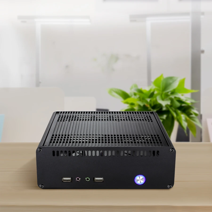 Алюминиевый корпус для настольного ПК Realan K3 Mini Itx шасси офиса поддержка OEM|Корпуса