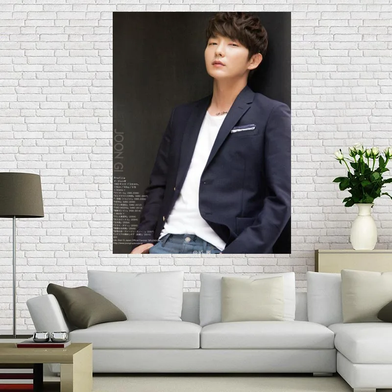 Пользовательские Холст плакат LEE JOON GI плакат 60x90 см отделочная ткань для дома ткань настенный плакат Принт шелковая ткань - Цвет: 4