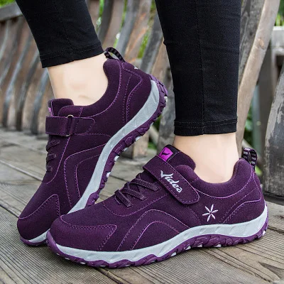 Purple XJRHXJR/Брендовая обувь; женская зимняя теплая Повседневная обувь; женская теплая плюшевая обувь без застежки; Женская Удобная обувь с мягкой подошвой - Цвет: Purple